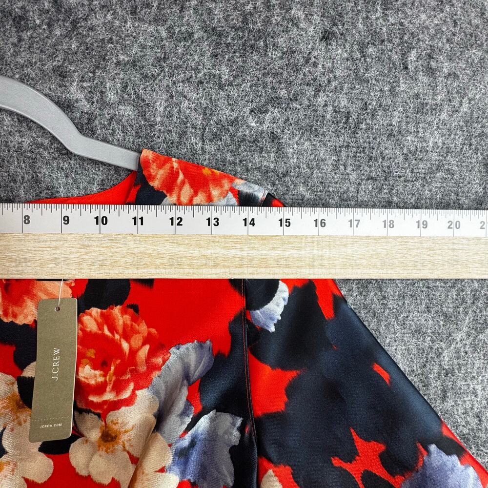 J.Crew Collection Silk Wool Floral Sheath Dress Red Size 6 NWT - Picture 7 of 12